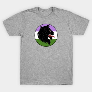 An Tir Pride - Genderqueer - Populace Badge Style 1 T-Shirt